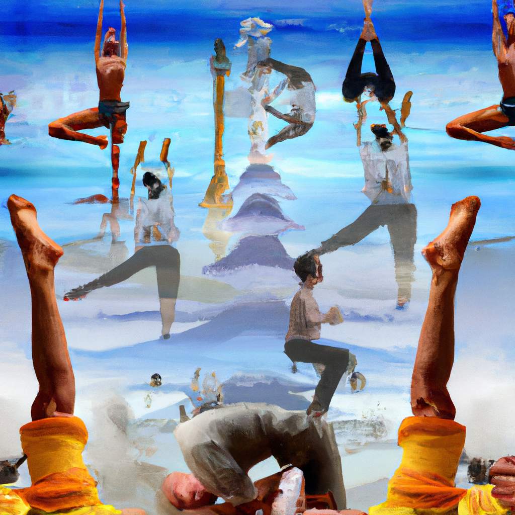 Express "Teaching Arts for Yoga" in surrealism